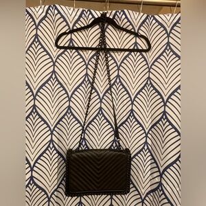 ALDO Black Should Bag With Chain Strap..Divider inside